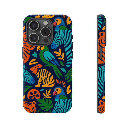 Vibrant 3D Animal Print Phone Case for Stylish Protection – Unique Accessory for Men and Women Compatible with iPhone 13, 14, 15 & 16 – all models including Pro, Pro Max & Plus