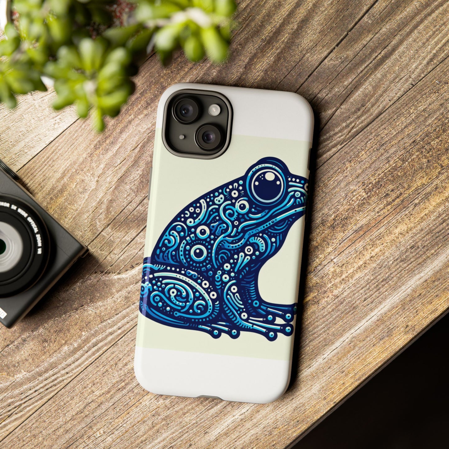 vibrant 3d blue frog design protective phone case for trendsetters – stylish protection compatible with iphone 13, 14, 15 & 16 – all models including pro, pro max & plus