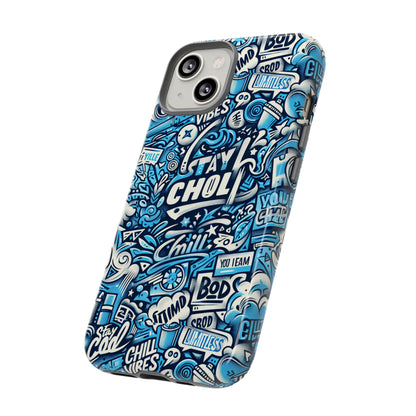 Blue Pattern Image 19 Mobile Phone Case for Kids and Teens Shockproof Protective Cover with 3D Wrap Design and UV Protection