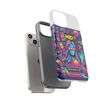 Mid Never Heard Of Her 3D Wrap Protective Phone Case for Fun Retro Style and Shock Absorption, Ideal Gift for Tech Enthusiasts and Anime Lovers