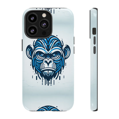Blue Animal Create 21 3D Wrap Phone Case for Kids and Teens Shockproof UV Protected Durable Silicone Cover with Retro Anime and Comic Inspired Design