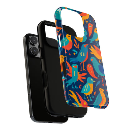 Vibrant Multicolour Bird Design Phone Case for Stylish Protection – Compatible with iPhone 13, 14, 15 & 16 – All Models Including Pro, Pro Max & Plus