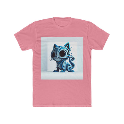 Unisex T-Shirt with Animal Graphic - Soft Blue Cotton Casual Tee for Men & Women, Stylish Gift for Animal Lovers