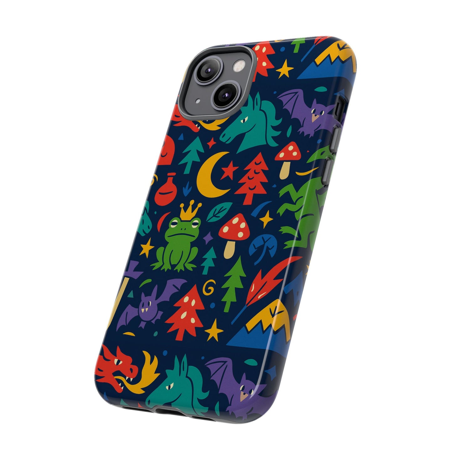 vibrant 3d wrap protective phone case with playful fantasy design for unique smartphone accessories compatible with iphone 13, 14, 15 & 16 – all models including pro, pro max & plus