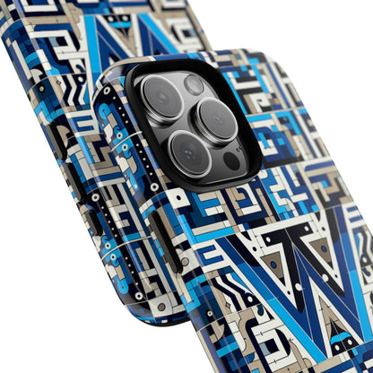 Letter Blue Alphabet W Phone Case for Smartphones Durable Shockproof Protective Cover with 3D Wrap Design for Anime and Comic Style Fans