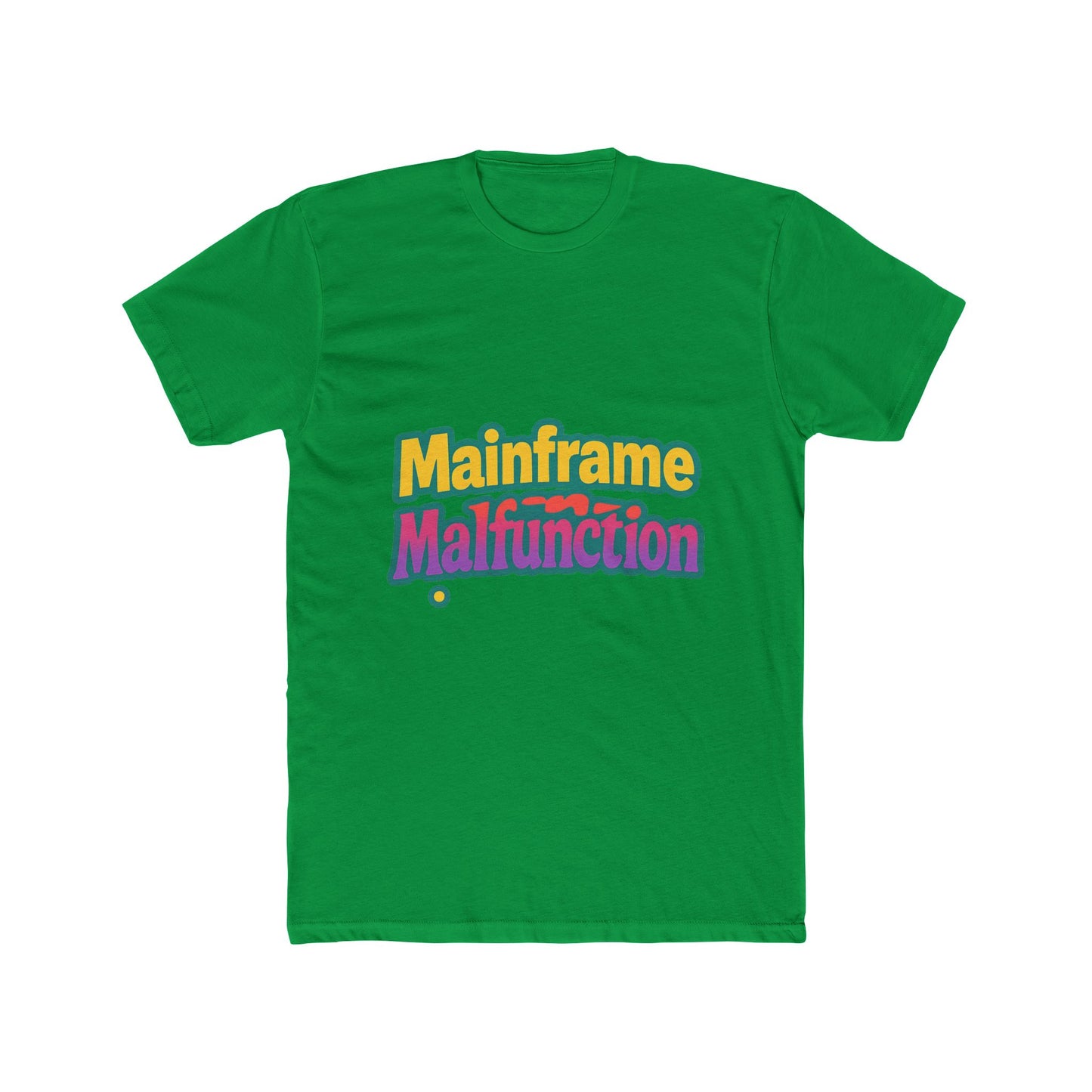 mainframe malfunction unisex t-shirt - multicolor sci-fi graphic tee - comfortable cotton blend top