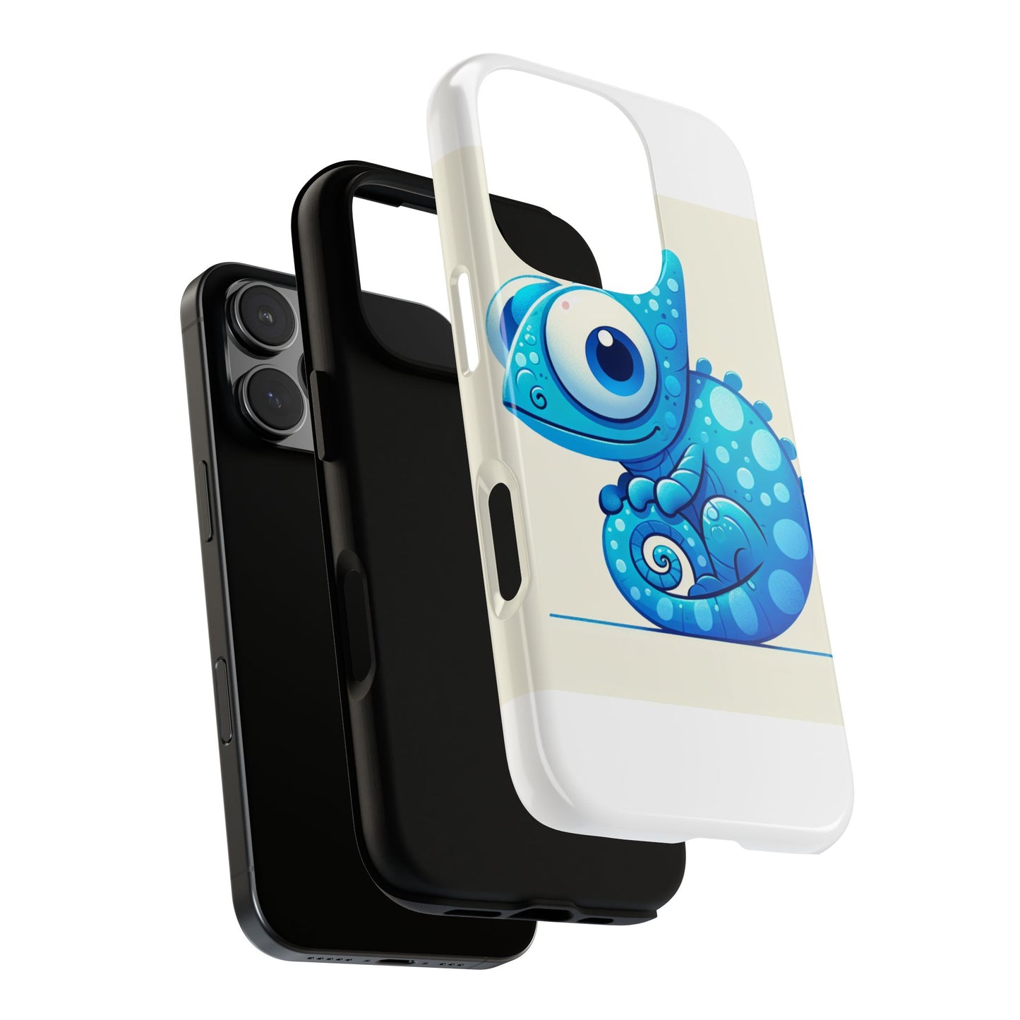 vibrant 3d cartoon chameleon phone case for adults and teens stylish protection compatible with iphone 13, 14, 15 & 16 – all models including pro, pro max & plus