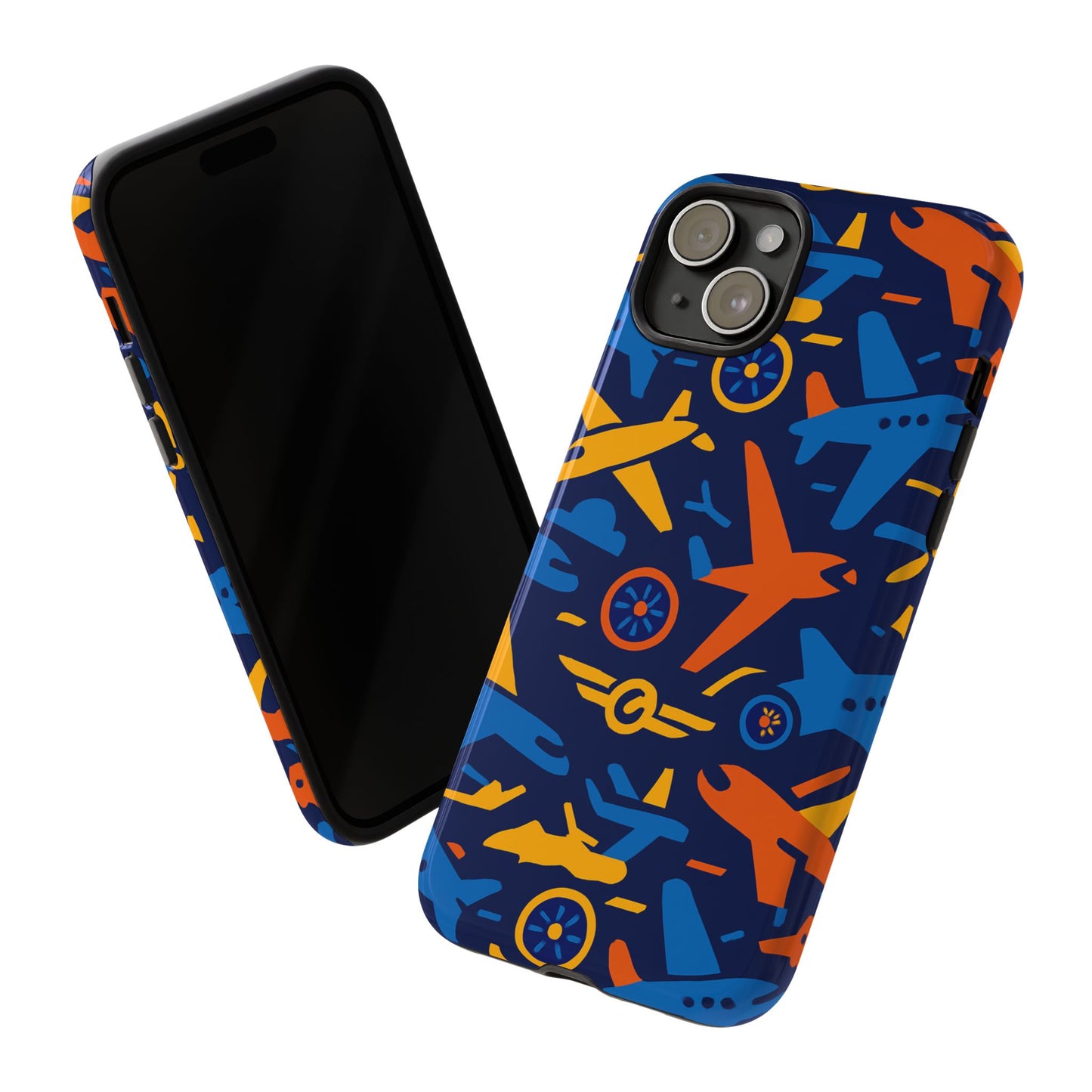 vibrant 3d airplane pattern protective phone case for self-expression and stylish protection compatible with iphone 13, 14, 15 & 16 – all models including pro, pro max & plus