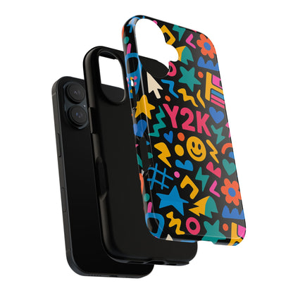 Vibrant Y2K Design 3D Wrap Protective Phone Case for Unique Style and Fashion Accessory Compatible with iPhone 13, 14, 15 & 16 – all models including Pro, Pro Max & Plus