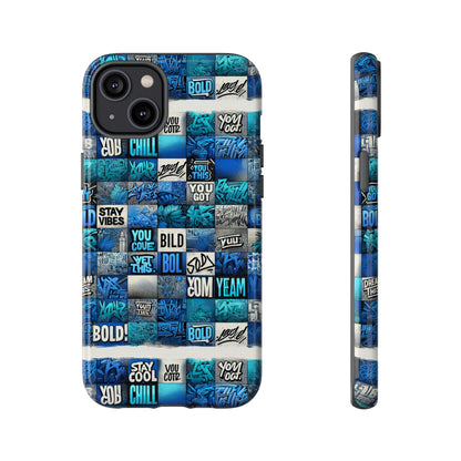 Blue Pattern Image 26 Phone Case for Smartphones with 3D Wrap Design Shockproof TPU Cover with Vibrant Anime and Comic-Inspired Artwork