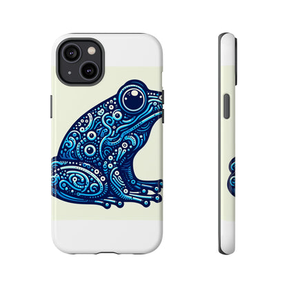 Vibrant 3D Blue Frog Design Protective Phone Case for Trendsetters – Stylish Protection Compatible with iPhone 13, 14, 15 & 16 – all models including Pro, Pro Max & Plus