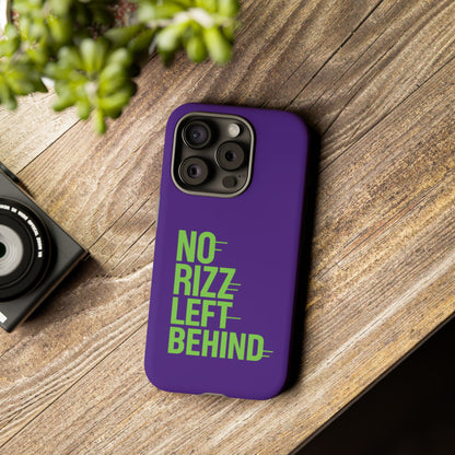 Tough Phone Case - No Rizz Left Behind - Durable, Stylish Protection for Active Lifestyles - Impact-Resistant, Dual Layer, Shock-Absorbing TPU - Perfect Gift for Tech Lovers
