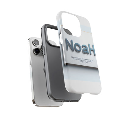 Stylish 3D Text Phone Case with Modern Design in Blue – Trendy Protection for Individuals – Compatible with iPhone 13, 14, 15 & 16 – All Models Including Pro, Pro Max & Plus