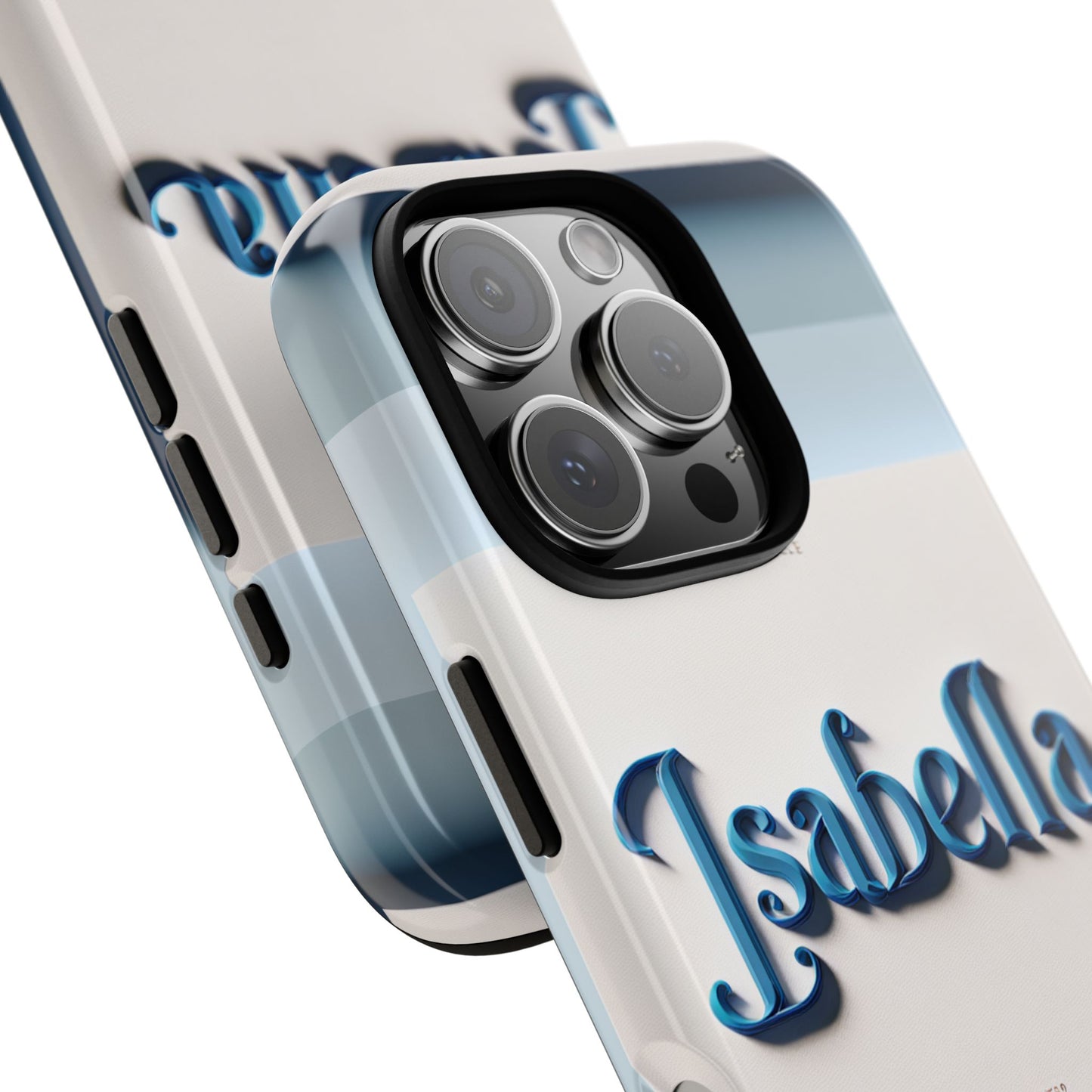 name isabella blue phone case with 3d wrap and vibrant anime inspired design for stylish protection and personalised smartphone accessory