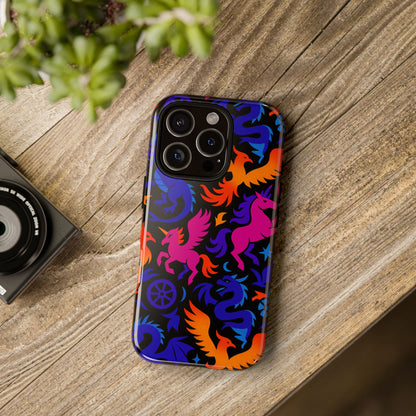 Vibrant 3D Fantasy Design Protective Phone Case for Stylish Protection Compatible with iPhone 13, 14, 15 & 16 – All Models Including Pro, Pro Max & Plus