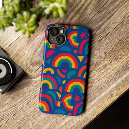 Vibrant 3D Geometric Phone Case in Multicolour Design for Stylish Protection Compatible with iPhone 13, 14, 15 & 16 – all models including Pro, Pro Max & Plus