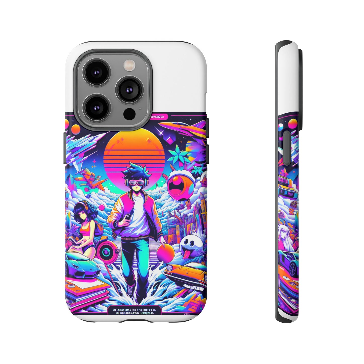 skibidiverse traveller protective phone case with 3d wrap design, durable uv protection, shock absorption for anime and comic culture fans