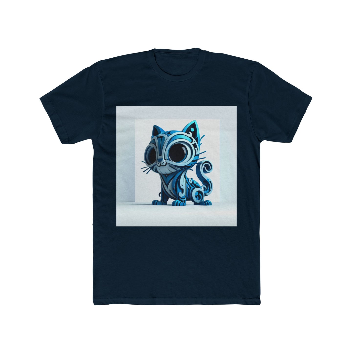 unisex t-shirt with animal graphic - soft blue cotton casual tee for men & women, stylish gift for animal lovers