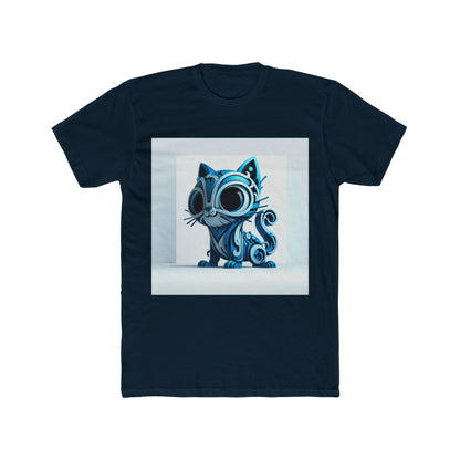 Unisex T-Shirt with Animal Graphic - Soft Blue Cotton Casual Tee for Men & Women, Stylish Gift for Animal Lovers