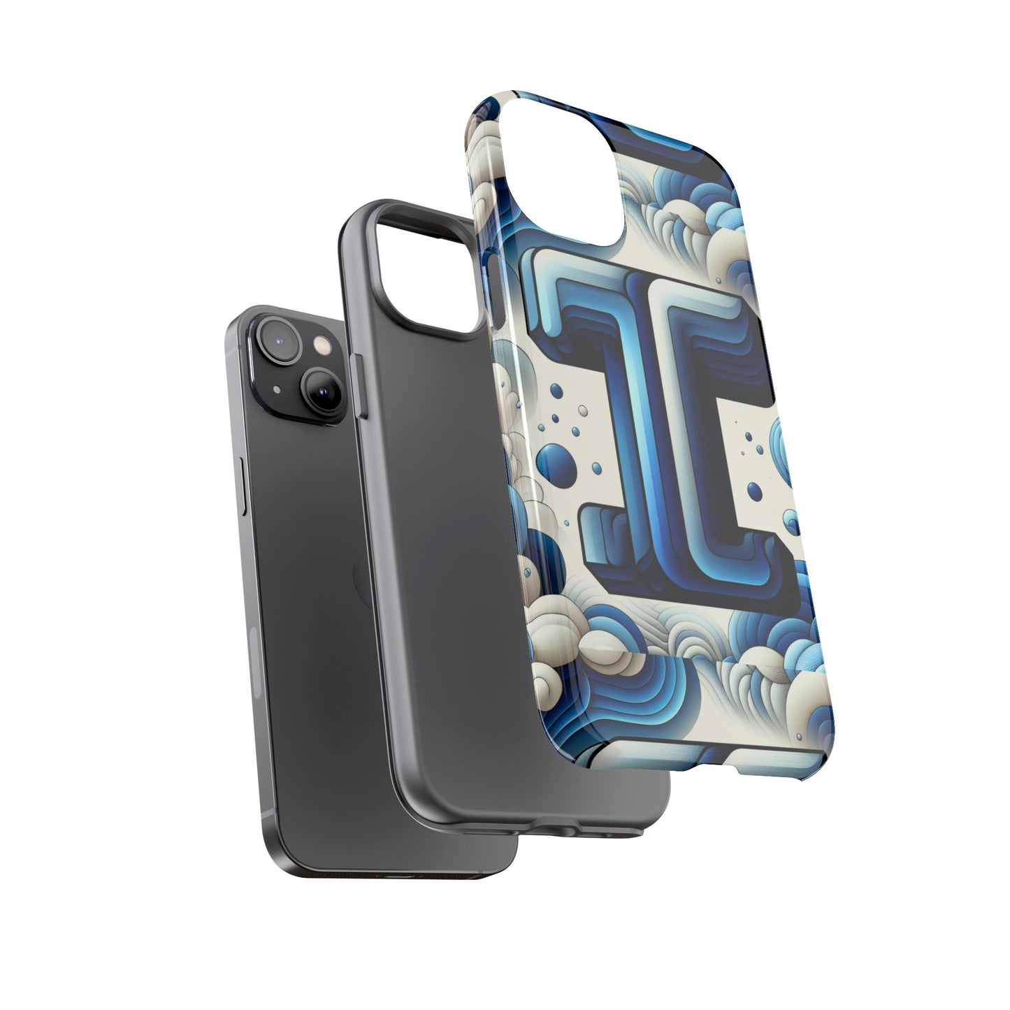 blue alphabet t phone case with 3d wrap design for kids and teens shockproof tpu cover with vivid colours and anime-inspired graphics