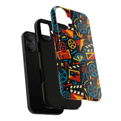 Vibrant Retro Movie-Inspired Protective Phone Case with 3D Design for Stylish Protection Compatible with iPhone 13, 14, 15 & 16 – All Models Including Pro, Pro Max & Plus