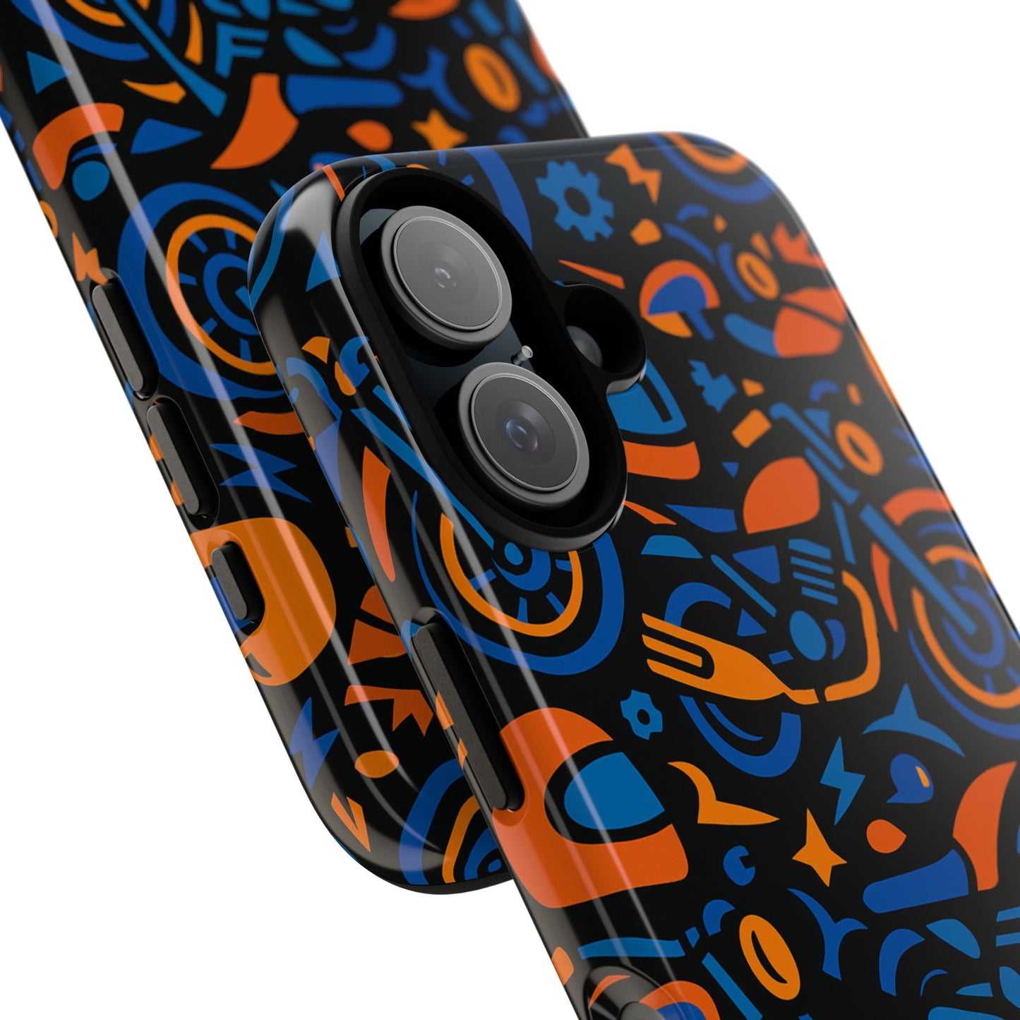 vibrant motorcycle phone case in multicolour design for stylish protection compatible with iphone 13, 14, 15 & 16 – all models including pro, pro max & plus