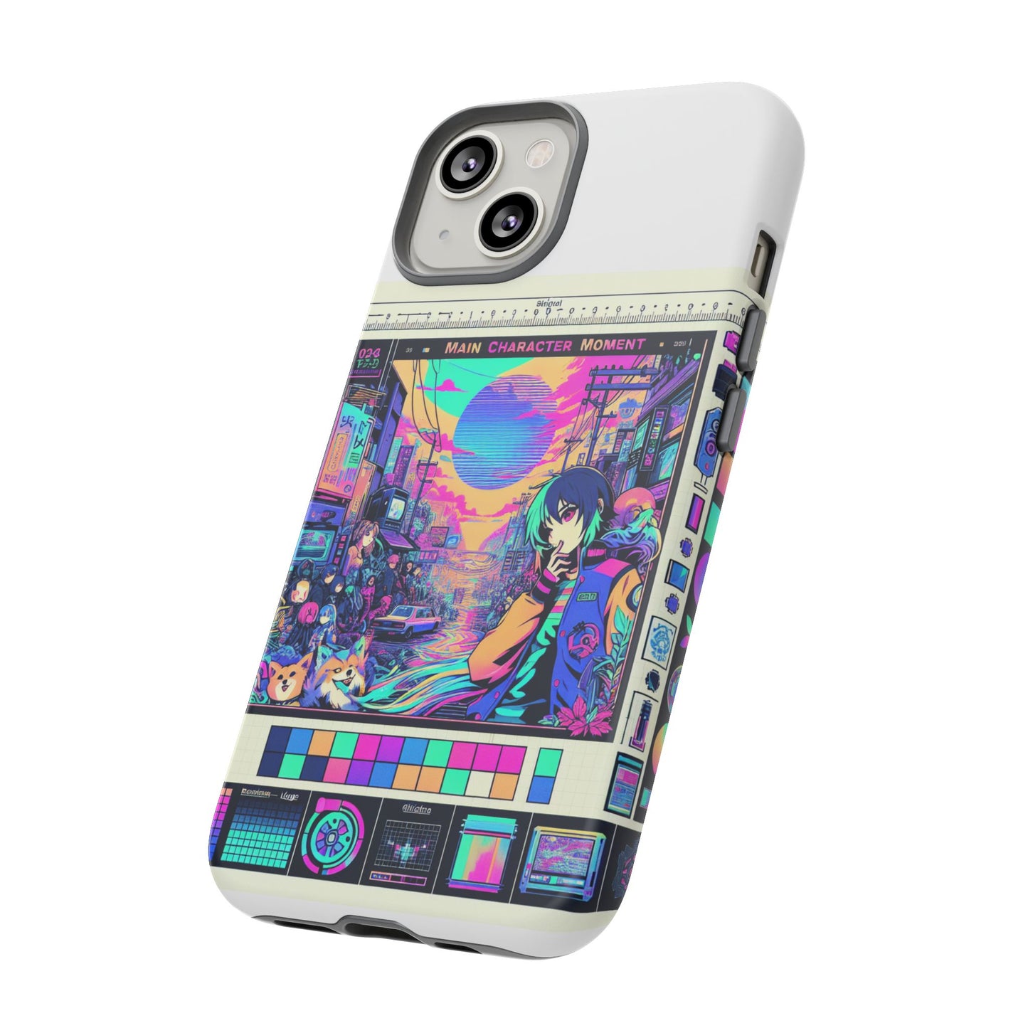 main character moment protective phone case, 3d wrap design, durable tpu silicone, uv protected, anime and comic inspired, unique gift for tech enthusiasts