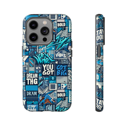 Vibrant 3D Wrap Protective Phone Case in Blue with Playful Graphic Design for Stylish Protection – Compatible with iPhone 13, 14, 15 & 16 – All Models Including Pro, Pro Max & Plus