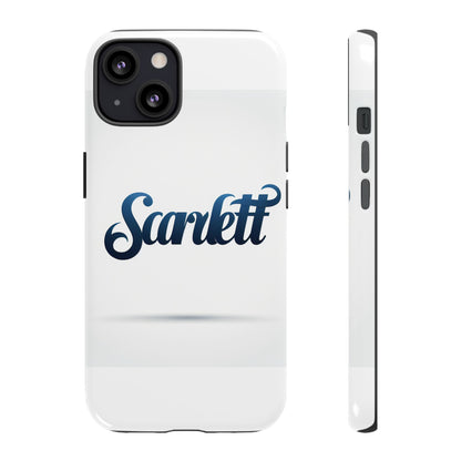 Vibrant 3D Wrap Protective Phone Case with Blue Script Design – Unique Fashion Accessory – Compatible with iPhone 13, 14, 15 & 16 – all models including Pro, Pro Max & Plus