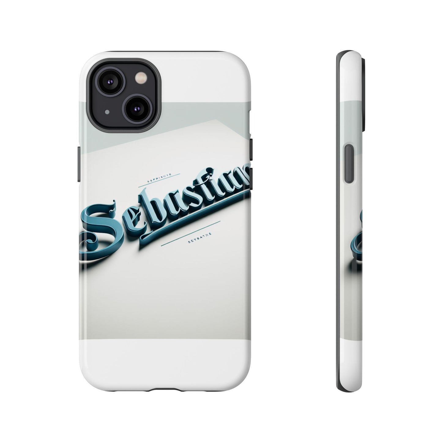 vibrant 3d wrap protective phone case in retro blue typography stylish accessory for self-expression compatible with iphone 13, 14, 15 & 16 – all models including pro, pro max & plus