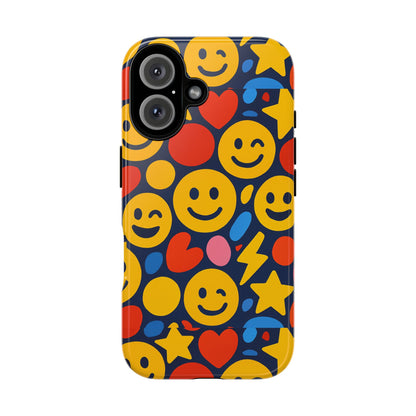 Multicolour 3D Emoji Phone Case for Stylish Protection – Fun and Playful Design for Kids and Young Adults Compatible with iPhone 13, 14, 15 & 16 – all models including Pro, Pro Max & Plus