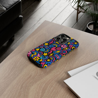 Vibrant Multicolour Cartoon Protective Phone Case – Playful 3D Design for Stylish Protection – Compatible with iPhone 13, 14, 15 & 16 – all models including Pro, Pro Max & Plus