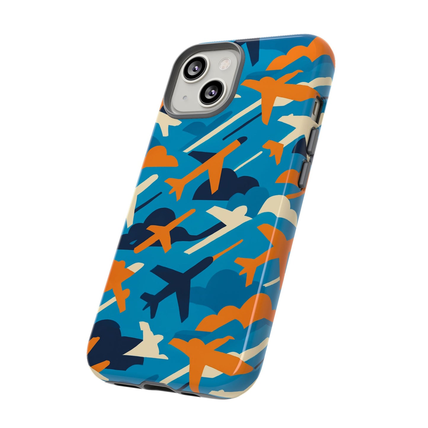 vibrant aviation-themed protective phone case with 3d wrap design – stylish accessory for self-expression – compatible with iphone 13, 14, 15 & 16 – all models including pro, pro max & plus