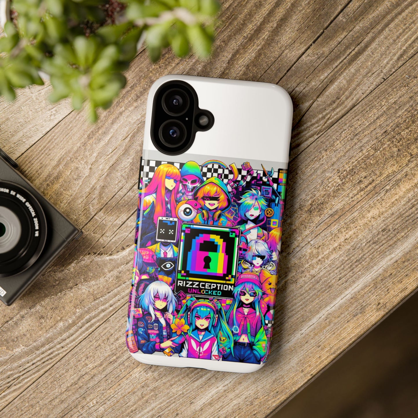 rizzception unlocked 3d wrap protective phone case for anime lovers