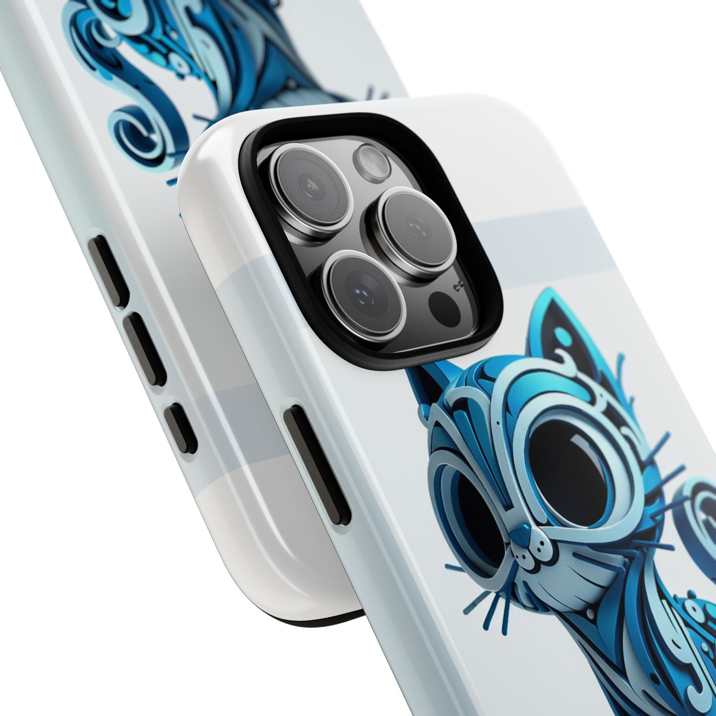 vibrant 3d cat design phone case – playful protection accessory for self-expression – compatible with iphone 13, 14, 15 & 16 – all models including pro, pro max & plus
