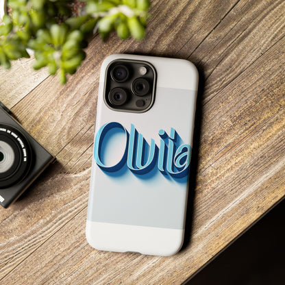 Vibrant 3D Typography Phone Case in Blue for Stylish Protection – Unique Accessory for Self-Expression Compatible with iPhone 13, 14, 15 & 16 – All Models Including Pro, Pro Max & Plus