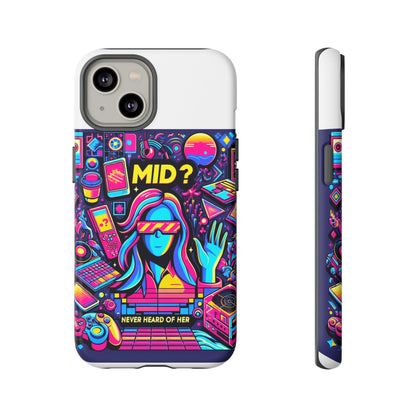 Mid Never Heard Of Her 3D Wrap Protective Phone Case for Fun Retro Style and Shock Absorption, Ideal Gift for Tech Enthusiasts and Anime Lovers