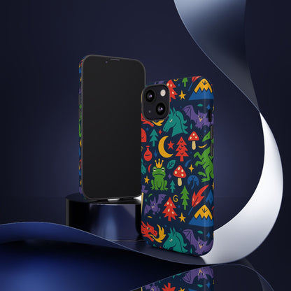 Vibrant 3D Wrap Protective Phone Case with Playful Fantasy Design for Unique Smartphone Accessories Compatible with iPhone 13, 14, 15 & 16 – all models including Pro, Pro Max & Plus