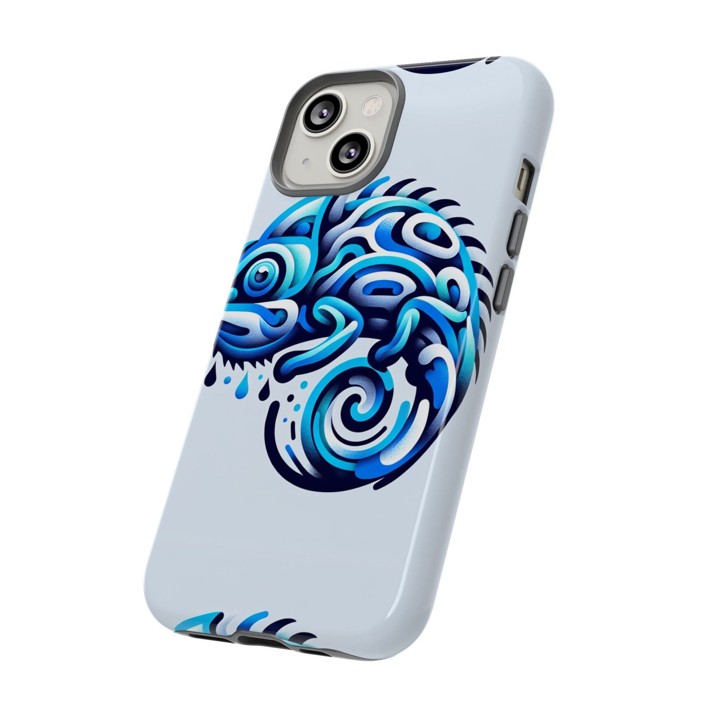 blue animal create 5 phone case with vibrant 3d wrap design, shock absorption, uv protection, for stylish and durable smartphone protection