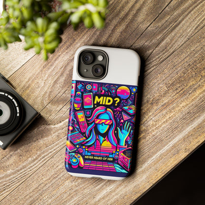 Mid Never Heard Of Her 3D Wrap Protective Phone Case for Fun Retro Style and Shock Absorption, Ideal Gift for Tech Enthusiasts and Anime Lovers