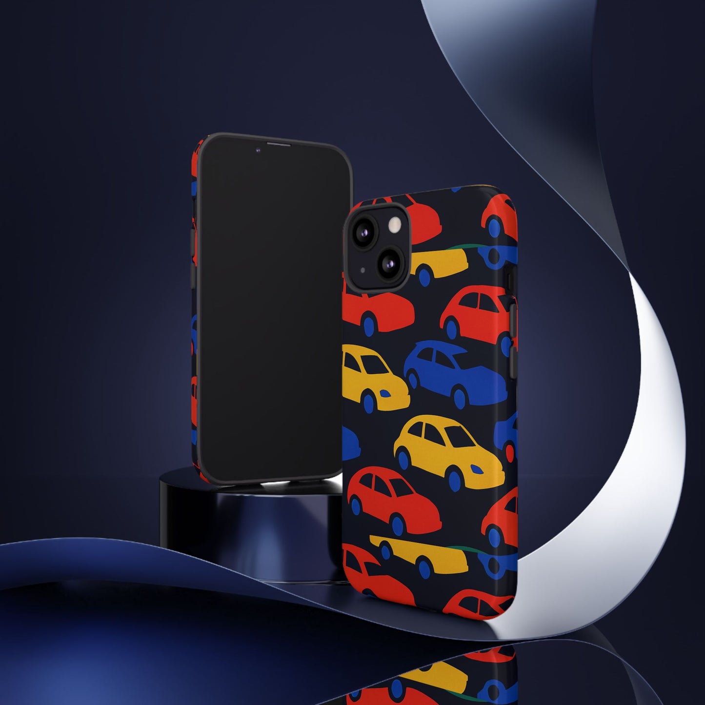 multicolour 3d car design protective phone case stylish accessory for unique expression compatible with iphone 13, 14, 15 & 16 – all models including pro, pro max & plus