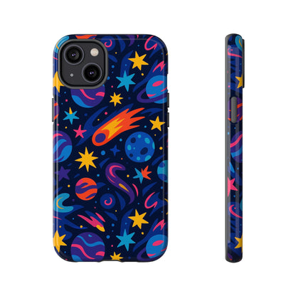 Vibrant 3D Space Design Protective Phone Case for Stylish Protection and Self-Expression Compatible with iPhone 13, 14, 15 & 16 – all models including Pro, Pro Max & Plus