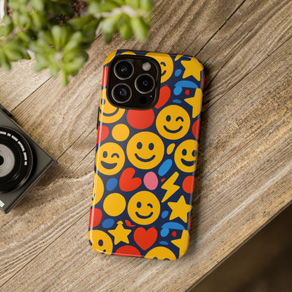 Multicolour 3D Emoji Phone Case for Stylish Protection – Fun and Playful Design for Kids and Young Adults Compatible with iPhone 13, 14, 15 & 16 – all models including Pro, Pro Max & Plus