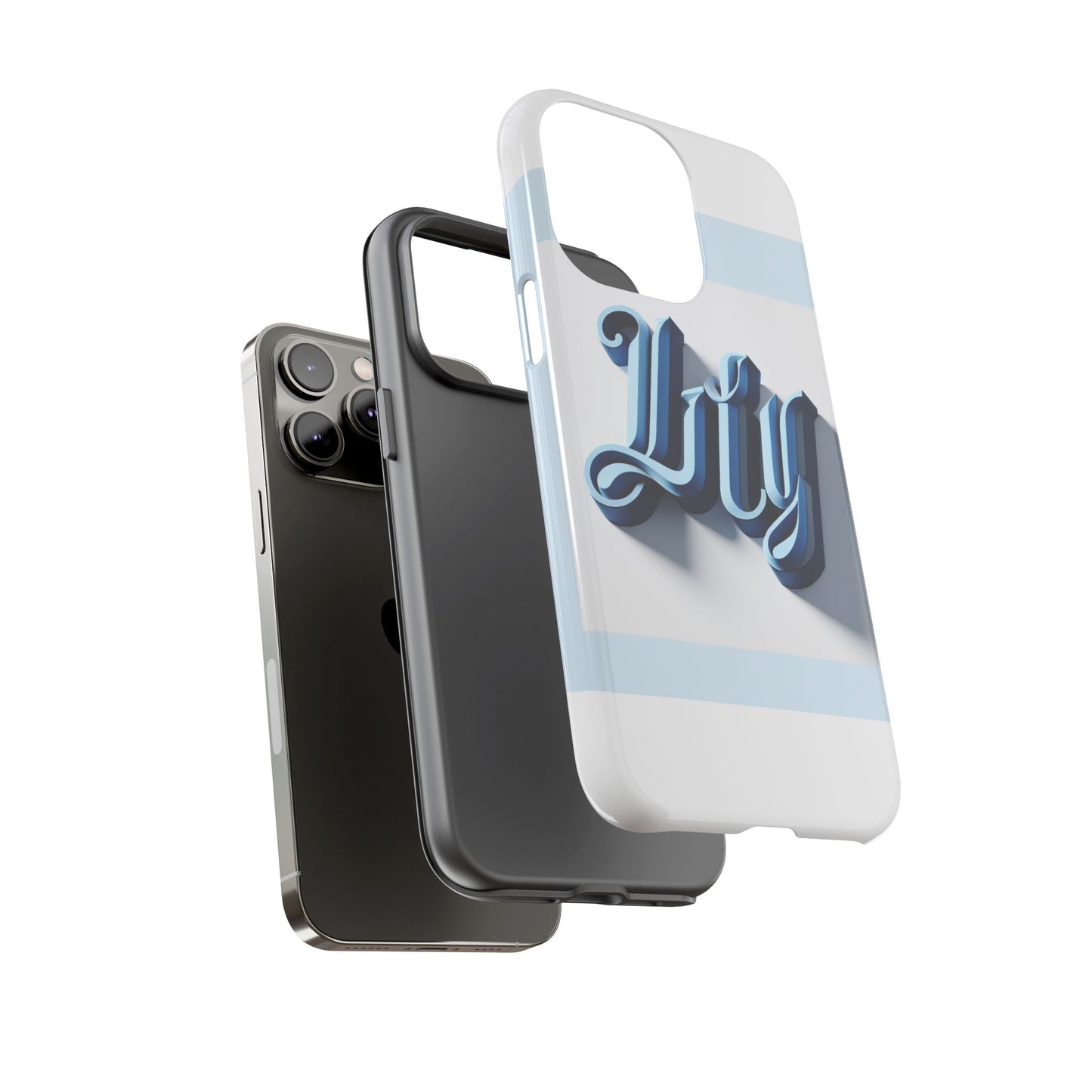 vibrant 3d blue alphabet protective phone case stylish accessory for creative individuals compatible with iphone 13, 14, 15 & 16 – all models including pro, pro max & plus