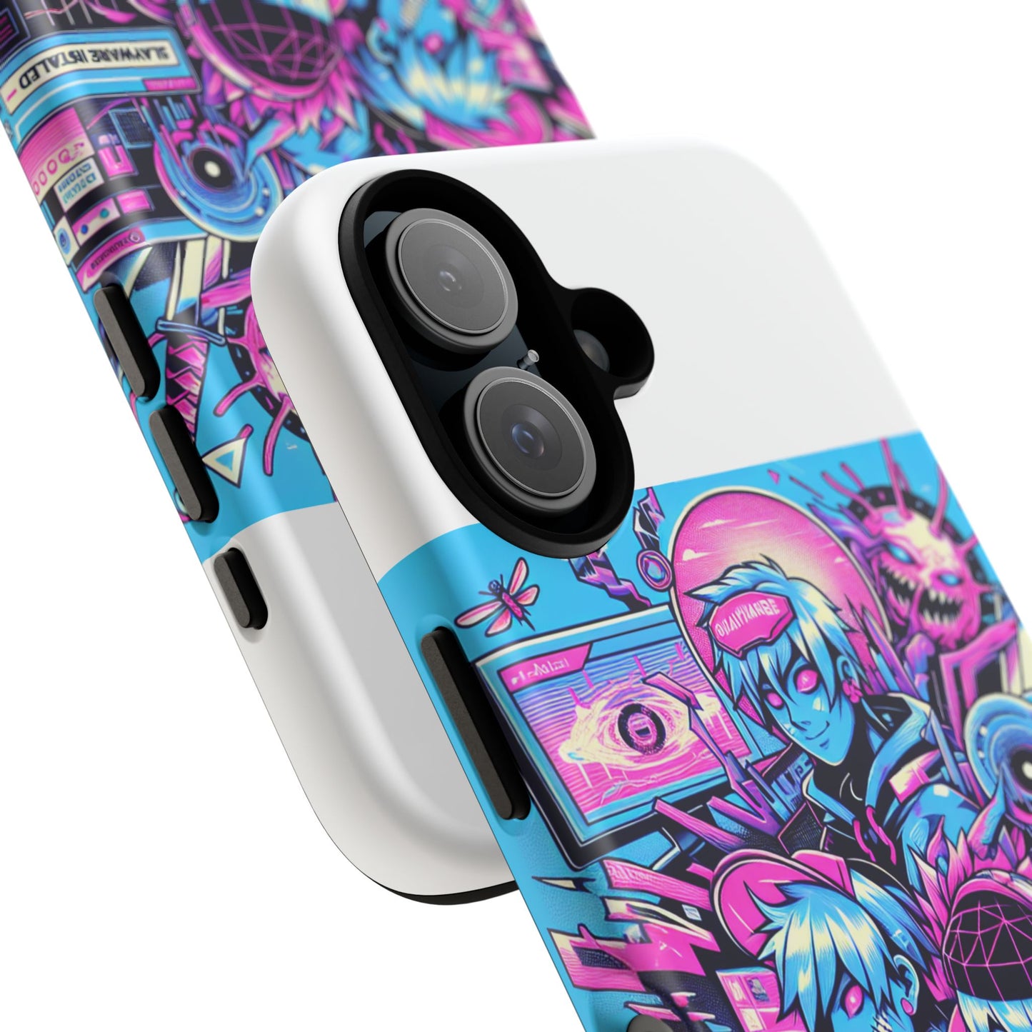 slayware installed protective phone case with 3d wrap design for anime and comic culture lovers