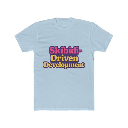 Skibidi-Driven Development Meme Purple Unisex T-Shirt - Trendy Viral Graphic Tee