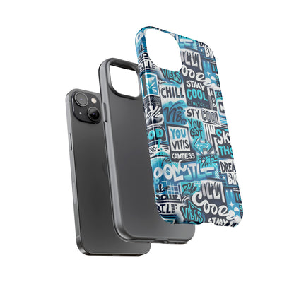Vibrant 3D Graphic Phone Case in Blue for Stylish Protection – Playful Design – Compatible with iPhone 13, 14, 15 & 16 – All Models Including Pro, Pro Max & Plus