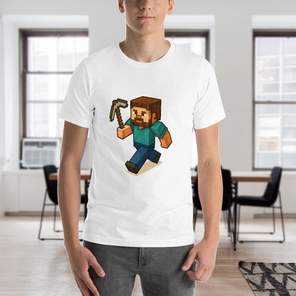 Unisex 100% Cotton Men's Short Sleeve T-Shirt with Unique Double-Sided Print for Fitness Travel Events Casual Wear Gift for Him Comfortable Breathable Stylish Trendy Fashion