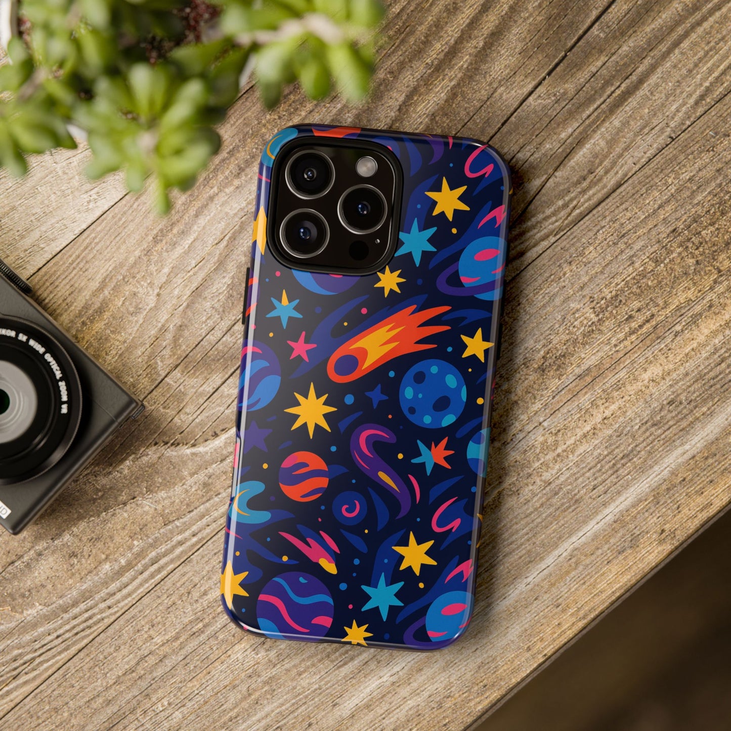 vibrant 3d space design protective phone case for stylish protection and self-expression compatible with iphone 13, 14, 15 & 16 – all models including pro, pro max & plus