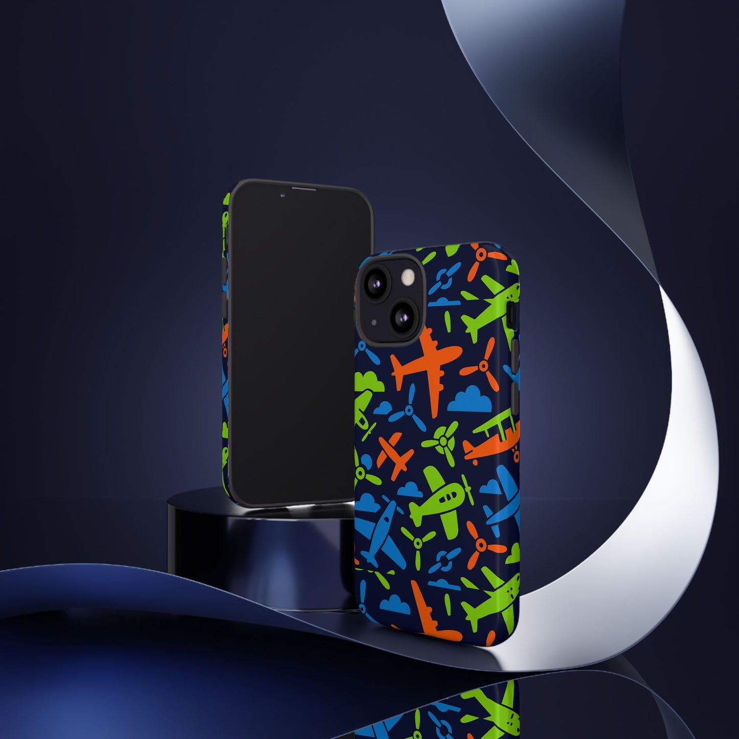 vibrant airplane pattern protective phone case for colourful accessory durable design compatible with iphone 13, 14, 15 & 16 – all models including pro, pro max & plus